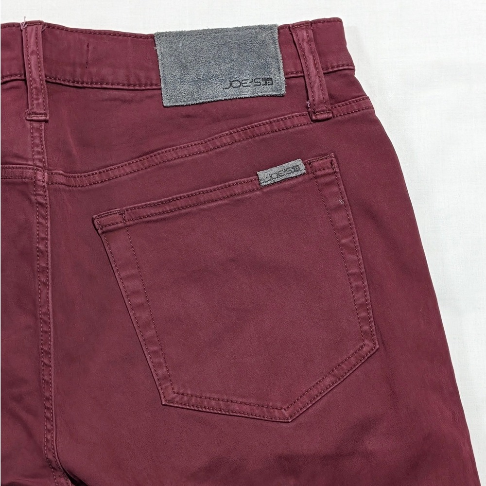 Joes Jeans Men's The Brixton Straight Narrow Pants Burgundy Red 32x33
